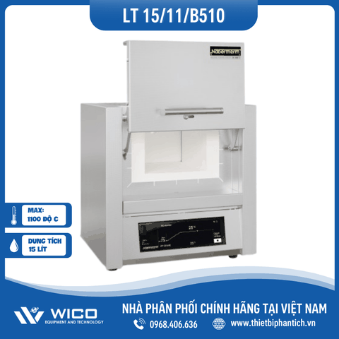 Lò Nung Thí Nghiệm 15 Lít - 1100 Độ C Nabertherm L(T) 15/11/B510