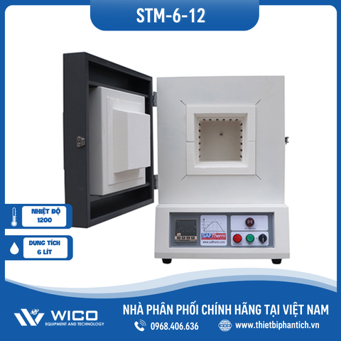 Lò Nung Trung Quốc 1200 Độ Saftherm STM-6-12 | 6 Lít