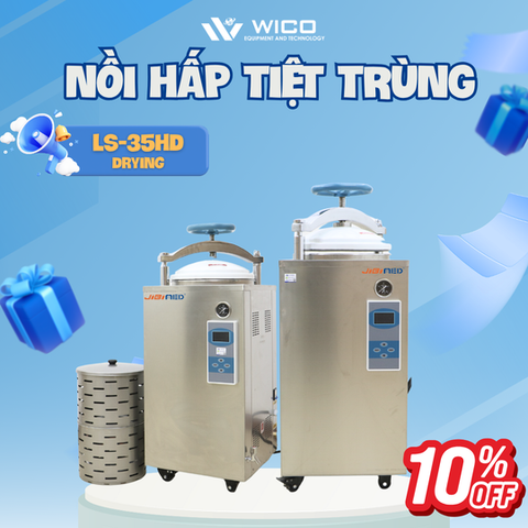 Nồi Hấp Tiệt Trùng Sấy Khô Tự Động Jibimed - Màn Hình LCD | 35-100 Lít