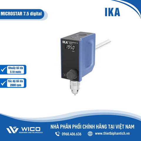 Máy khuấy đũa Đức 2000 vòng/phút IKA MICROSTAR 7.5 digital | 5 lít