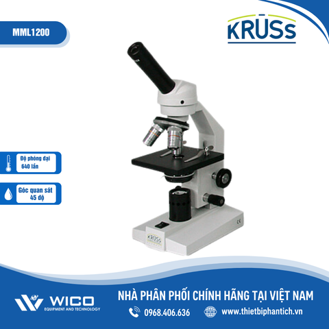 Kính Hiển Vi 1 Mắt 400 Lần Kruss MML1200