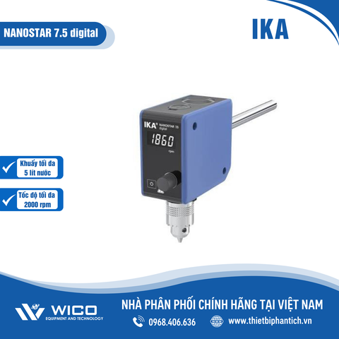 Máy khuấy đũa Đức 2000 vòng/phút IKA NANOSTAR 7.5 digital | 5 lít