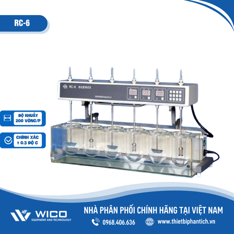 Máy đo độ hòa tan 6 vị trí Trung Quốc RC-6