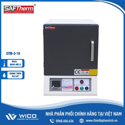 Lò Nung Trung Quốc 1800 Độ C Saftherm STM-3-18 | 3 Lít