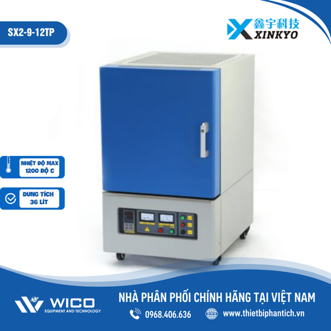 Lò Nung Trung Quốc 1200 Độ Xinkyo SX2-9-12TP | 36 Lít