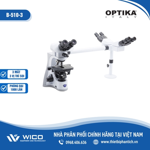 Kính Hiển Vi Sinh Học 3 Mắt 3 Vị Trí Optika B-510-3