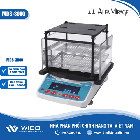 Cân Đo Tỷ Trọng Alfa Mirage Nhật Bản MDS-3000 | 0.01g/cm3 - 3000g