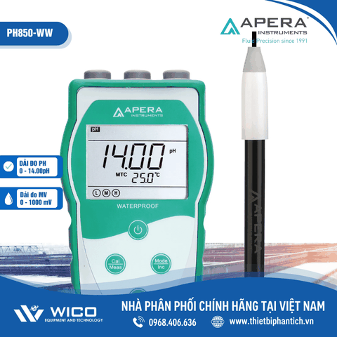 Máy đo pH/mV/nhiệt độ cầm tay trong nước thải Apera - Mỹ PH8500-WW