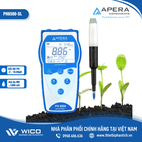Máy đo pH/mV/nhiệt độ cầm tay trong đất Apera - Mỹ PH8500-SL
