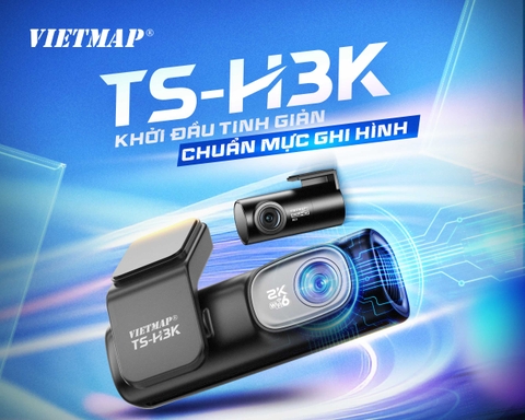VIETMAP ra mắt camera hành trình TS-H3K với ghi hình 2K, cảnh báo lệch làn đường