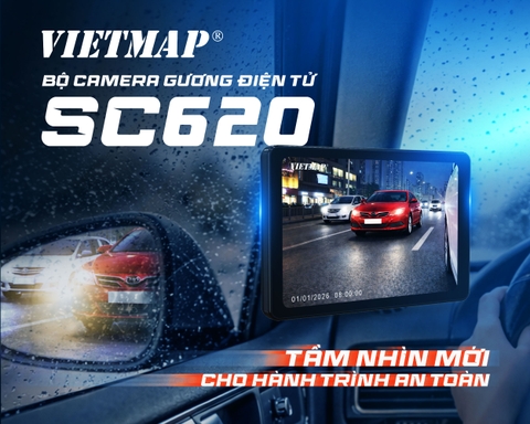 VIETMAP trình làng camera gương điện tử SC620: Mở rộng tầm nhìn hai bên xe