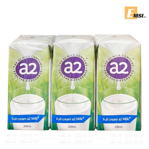 Sữa tươi A2 Nguyên Kem Full Cream Úc 200ml (24 hộp/thùng)