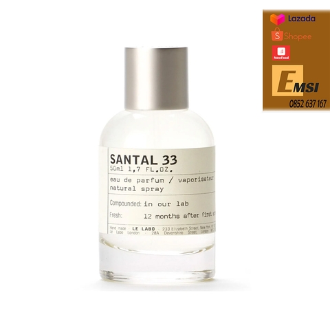 Nước hoa Unisex Le Labo Santal 33 EDP 100ml