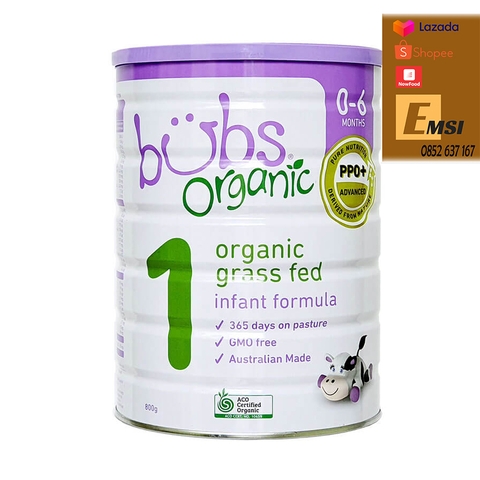 Sữa Bubs Bò Úc Đủ số 1, 2, 3 800g Nhập Khẩu Chính Hãng