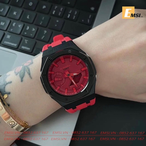 G-Shock - CUSTOM GA-2100-4A AP SILVER fULL BLACK - Special Emsi.vn