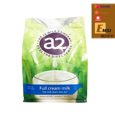 Sữa tươi dạng bột nguyên kem A2 Úc túi 1kg