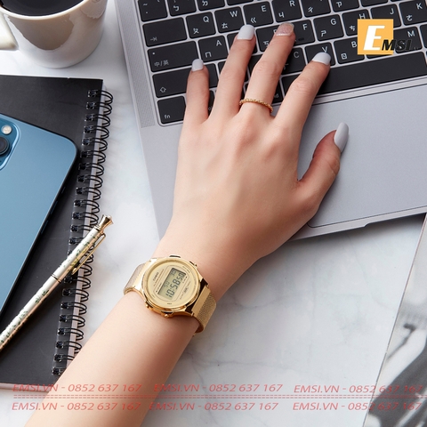 A171WEMG-9A | Đồng Hồ Casio | Điện Tử Cổ Điển | Dây Kim Loại Mạ Vàng | Chống Nước | Pin 7 Năm - Emsi.vn