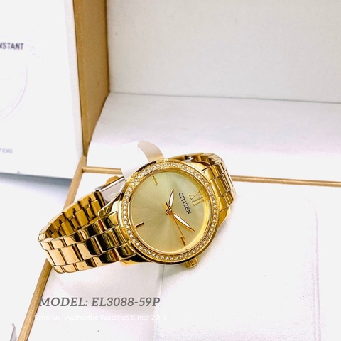 Citizen EL3088-59P - Đồng Hồ Nữ - Eco Drive - Kính Khoáng - Size Mặt 35mm - Bảo Hành 5 Năm - Chính Hãng