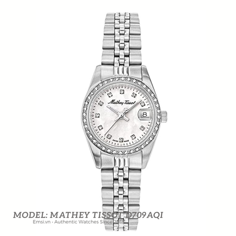 Mathey Tissot D709AQI - Đồng Hồ Nữ - Pin / Quartz - Kính Sapphire - Size Mặt 26mm - Bảo Hành 5 Năm - Chính Hãng