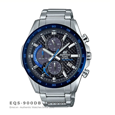 Casio Edifice EQS-900DB-2AVUDF - Đồng Hồ Nam - Năng Lượng Mặt Trời - Kính Khoáng - Size Mặt 48mm - Bảo Hành 5 Năm - Chính Hãng
