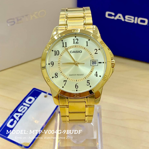 Casio MTP-V004G-9BUDF - Đồng Hồ Nam - Pin / Quartz - Kính Khoáng - Size Mặt 41.5mm - Bảo Hành 5 Năm - Chính Hãng