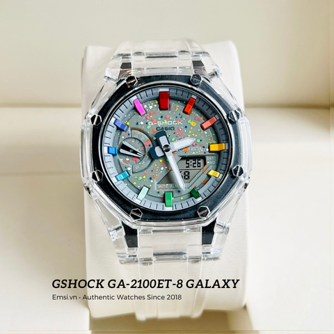 Gshock ga-2100et-8 Galaxy - Phiên bản giới hạn - Dây trong suốt - Chính Hãng