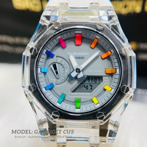 Custom Jelly Rainbow Casioak Casio G Shock GA2110ET8 - Phiên Bản Đặc Biệt ( Tặng bộ dây theo máy )