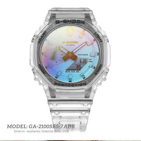 G-Shock GA-2100SRS-7ADR - Đồng hồ nam - Pin / Quartz - Điện tử - Kính khoáng - Size mặt 45.4mm - Bảo Hành 5 Năm - Chính Hãng