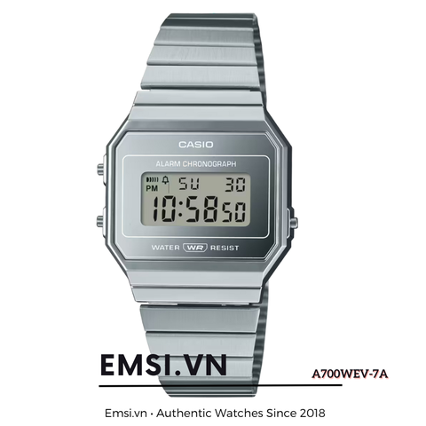 Đồng Hồ Casio - Unisex A700WEV-7ADF Size 37.4 × 35.5 mm