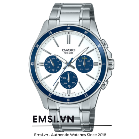 Đồng Hồ Nam Chính Hãng CASIO MTP-1374D-7A2V | 6 kim