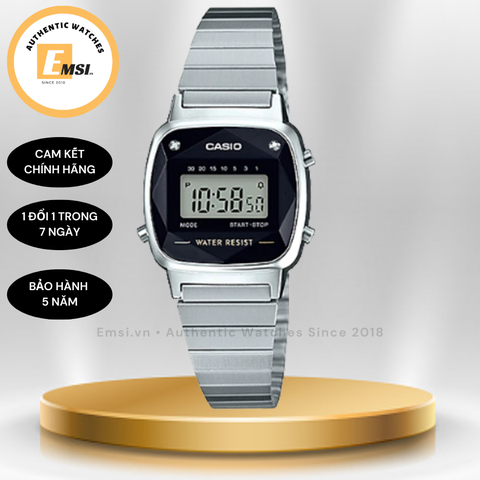 Casio LA670WAD-1D - Đồng Hồ Nữ - Điện Tử - Kính Nhựa - Size Mặt 24.6mm EMSI.VN