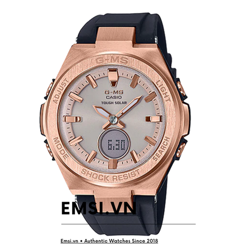Casio MSG-S200G-1ADR - Đồng Hồ Nữ - Năng Lượng Mặt Trời - Kính Khoáng - Size Mặt 38.5mm - Bảo Hành 5 Năm - Chính Hãng