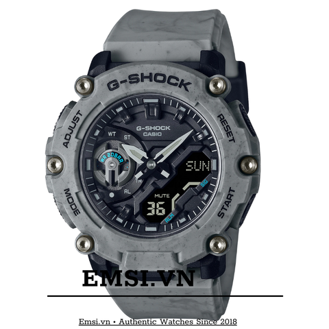 GA-2200SL-8A | Đồng Hồ Casio | G-Shock | Nam | Dây Nhựa | Cấu Trúc Carbon | Chống Nước Wr20Bar