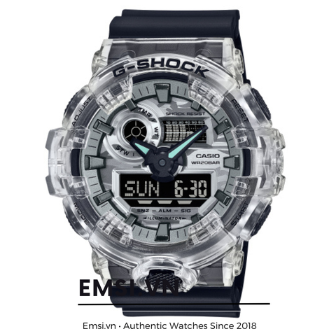 GA-700SKC-1ADR | Đồng Hồ Casio | G-Shock | Nam | Dây Nhựa | Kim - Số | Chống Nước WR20BAR