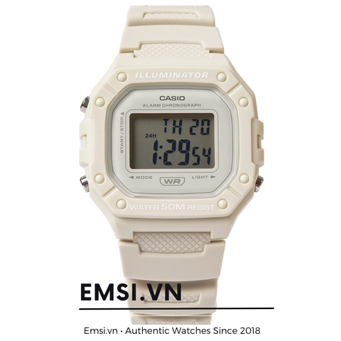 Casio 43mm Nam W-218HC-8AVDF  | W-218HC8AVDF | Đồng hồ nam điện tử - Chính hãng