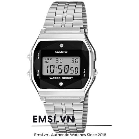 Casio A159WAD-1DF - Đồng Hồ Unisex - Điện Tử - Kính Nhựa - Bảo Hành 5 Năm - Chính Hãng