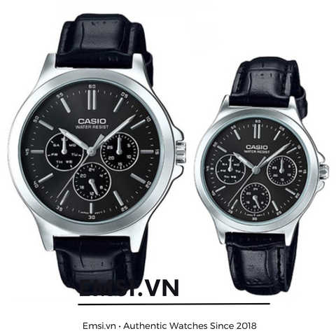 Đồng hồ cặp đôi Casio MTP V300L-1a và LTP V300L-1a chính hãng