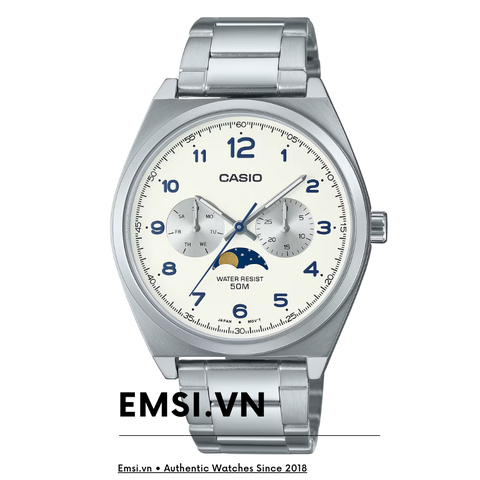 MTP-M300D-7AV | Đồng Hồ Casio | 40MM -  Nam | Dây Kim Loại | Mặt Số | Chống Nước WR50M