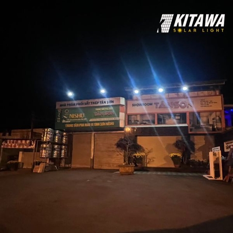 Đèn pha Kitawa lắp bảng hiệu sẽ sáng như thế nào?