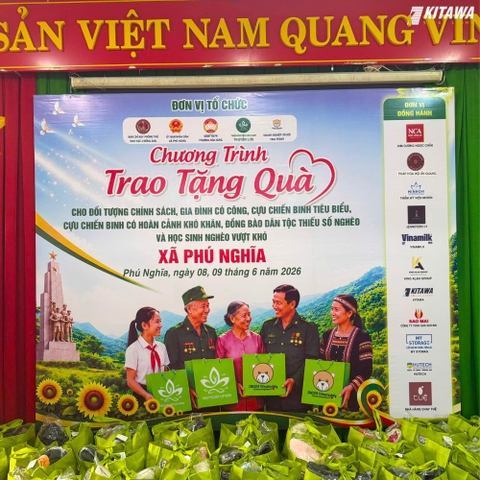 KITAWA hỗ trợ 115 đèn năng lượng mặt trời thắp sáng đường quê tại xã Phú Nghĩa