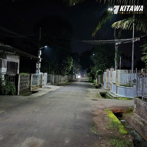 KITAWA hoàn thành lắp đèn năng lượng mặt trời ở Vũng Tàu trên tuyến phố