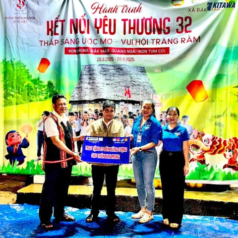 KITAWA đồng hành cùng chương trình “Thắp sáng ước mơ - Vui hội trăng rằm” tại thôn Kon Mong, Quảng Ngãi