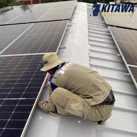 KITAWA hoàn thành lắp điện mặt trời hòa lưới 30kW 3 pha cho xưởng anh Minh