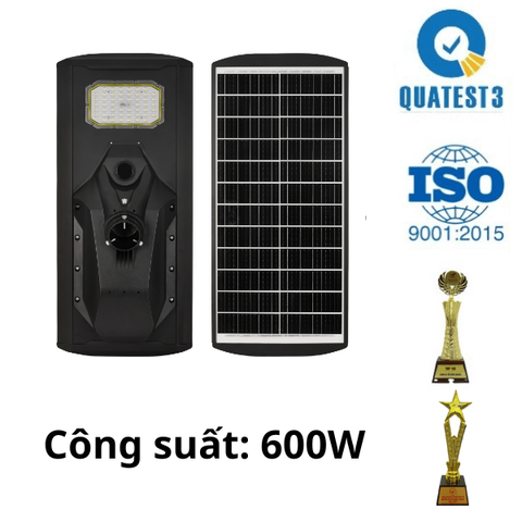 Đèn Liền Thể Công Trình Năng Lượng Mặt Trời 600W Vỏ Nhôm, Chống Bão - CTLT.CA02.600