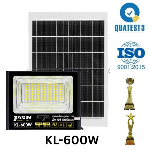 Đèn Pha Năng Lượng Mặt Trời 600W Lite BDP26.600 KITAWA Chống Nước IP67