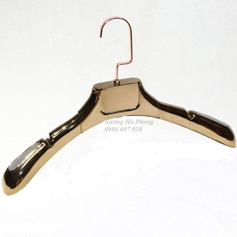 Móc áo nhựa nhập khẩu mạ vàng (đầu móc vuông ngắn vàng)