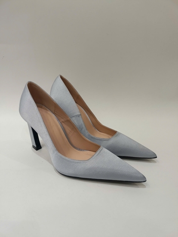 CHARLOTTE SATIN PUMPS - ICE BLUE