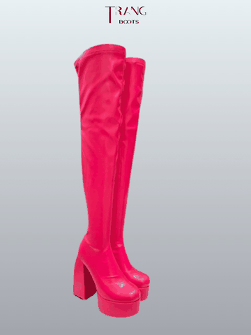 OVER KNEE BOOTS PLATFORM MŨI VUÔNG