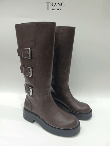 BOOTS ĐẾ BỆT CÓ KHÓA BERSHKA