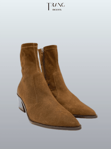 COWBOY BOOTS ZARA NÂU ĐẬM